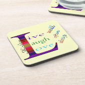 Leben Sie gut, lachen Sie oft, Liebe immer von STa Untersetzer (Linke Seite)