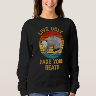 Leben Sie hässliches Fake Ihr Todestrakt Vintag Op Sweatshirt