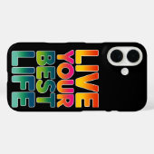Leben Sie Ihr bestes Leben Case-Mate iPhone Hülle (Rückseite (Horizontal))