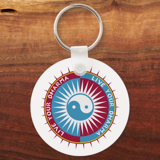 Leben Sie Ihr Dharma Schlüsselanhänger (Vorderseite)