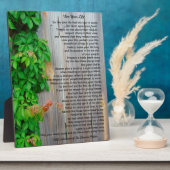 Leben Sie Ihr Leben, Chef-Tecumseh-Plakette Fotoplatte (Seite)