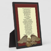 Leben Sie Ihr Leben, Chief Tecumseh Goldadlerplake Fotoplatte (Seite)