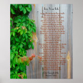 Leben Sie Ihr Leben, Chief Tecumseh Poster (Vorne)