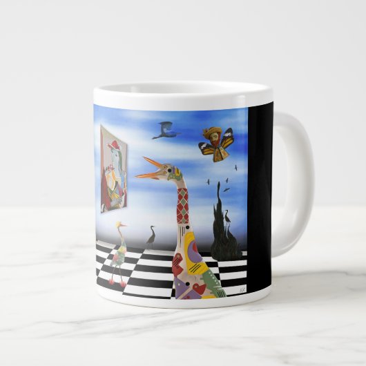 Leben Sie Ihre Kunst Jumbo-Tasse (Vorderseite Rechts)