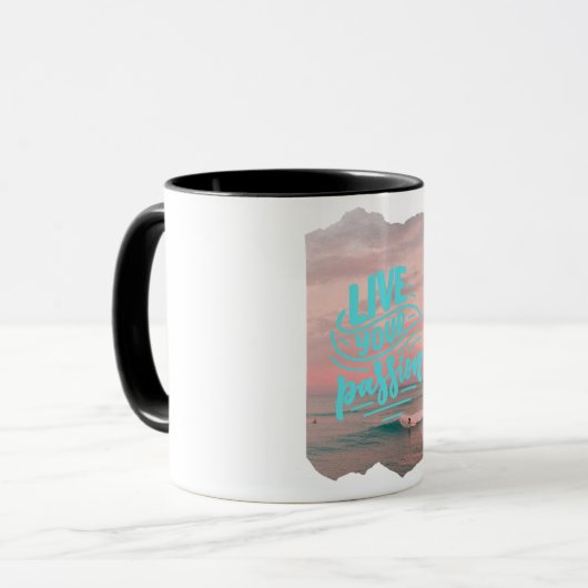 leben Sie Ihre Leidenschaft Tasse (Vorderseite Links)