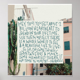 Leben Sie Ihren Lebenskostenvoranschlag Poster