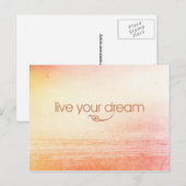 Leben Sie Ihren Traum Postkarte (Vorne/Hinten)