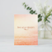 Leben Sie Ihren Traum Postkarte (Stehend Vorderseite)
