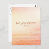 Leben Sie Ihren Traum Postkarte (Vorne/Hinten)