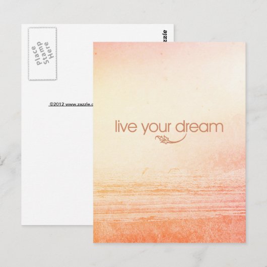 Leben Sie Ihren Traum Postkarte (Vorne/Hinten)