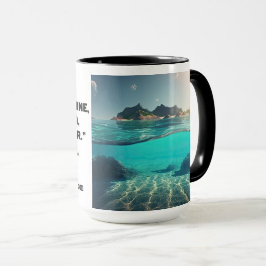 Leben Sie im Sonnenschein-Emerson-Zitat Tasse (VorderseiteRechts)