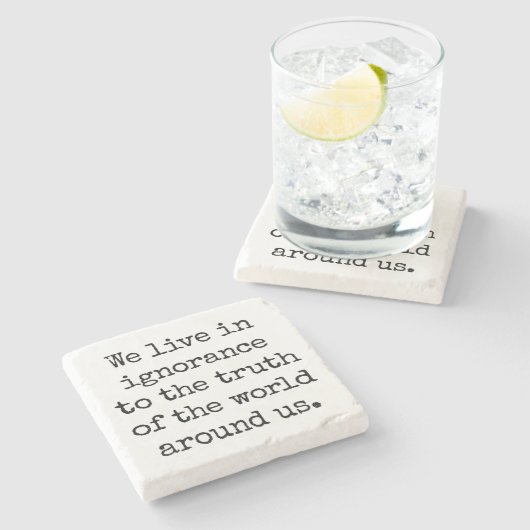 Leben Sie im Untersetzer des Ignoranz-Steins (Seitenansicht)