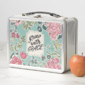 Leben Sie in Blüte | wachsen mit Anmut Metall Brotdose (Beispiel)