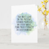 Leben Sie in der aktuellen Thoreau Quote Card Karte (Gelbe Blume)