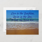 Leben Sie in der Sonne, schwimmen und trinken Postkarte (Vorne/Hinten)