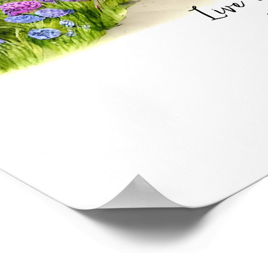 Leben Sie Landschaftlich im Sonnenschein Poster (Ecke)