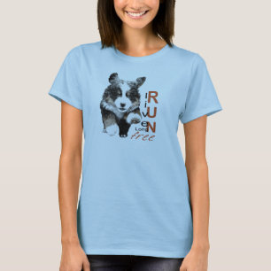 Leben Sie lang, lassen Sie freien Welpen-T - Shirt
