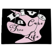 Leben Sie pflegeleichtes Leben große Geschenktasch Große Geschenktüte (Vorderseite)