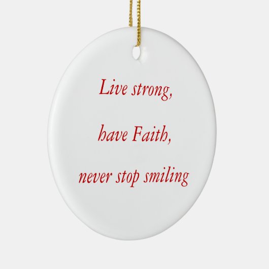 Leben Sie stark, haben Sie Glauben, stoppen Sie Keramikornament (Rechts)