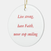 Leben Sie stark, haben Sie Glauben, stoppen Sie Keramikornament (Links)