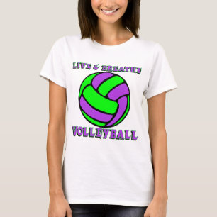 Leben Sie u. atmen Sie, lila T-Shirt