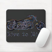 Leben Sie, um Neonmotorrad Mousepad zu reiten (Mit Mouse)