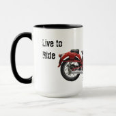 Leben Sie, um Vintage Tasse zu reiten (Links)