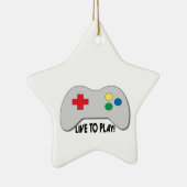 Leben Sie, um zu spielen Keramikornament (Rechts)