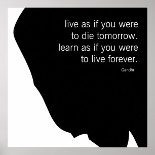 Leben Sie und lernen Sie Poster