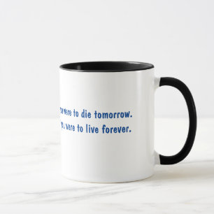Leben Sie und lernen Sie Yoga-Tasse Tasse