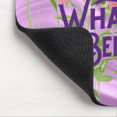 Leben Sie, was Sie glauben Zitat Lila Lilac Floral Mousepad (Ecke)