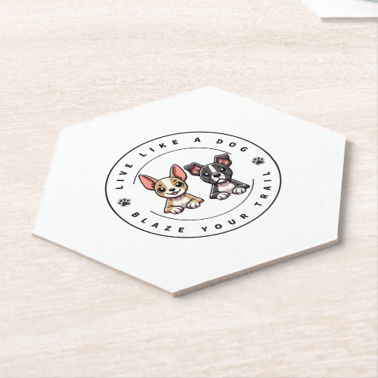 Leben Sie wie ein Hund, der Ihren Weg klopft Untersetzer (angewinkelt)