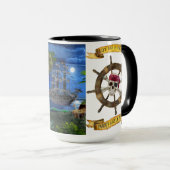 LEBEN SIE WIE EIN KAPITÄN PARTY LIKE A PIRATE TASSE (VorderseiteRechts)