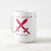 Leben Sie wie eine Krieger-Tasse Kaffeetasse (Vorderseite Links)