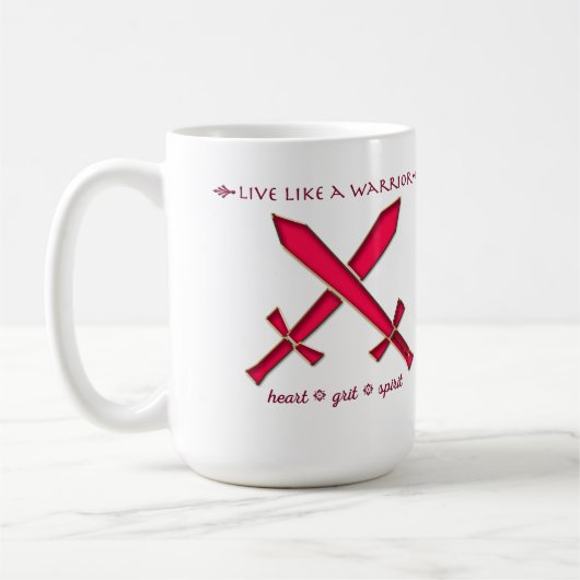 Leben Sie wie eine Krieger-Tasse Kaffeetasse (Links)