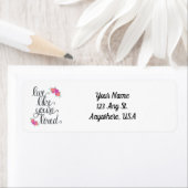 Leben Sie wie Sie lieben Rücksendeadressen-Aufkleb (Insitu)