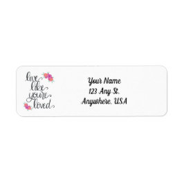 Leben Sie wie Sie lieben Rücksendeadressen-Aufkleb