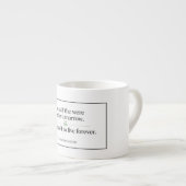 Leben Sie wie wenn Espressotasse (Vorderseite Rechts)