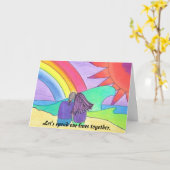 Leben Sie zusammen Karte (Gelbe Blume)