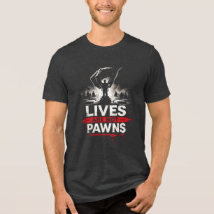 Leben sind keine Schachfiguren – Anti-Kriegs-Mensc Tri-Blend Shirt