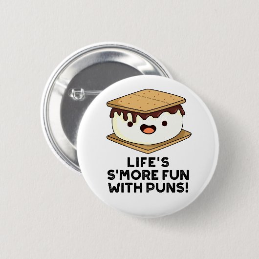 Leben Spaß mit Punnen Funny Food Puff Button (Vorne & Hinten)