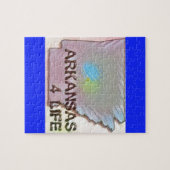 Leben-" Staats-Karten-Stolz-Entwurf "Arkansas 4 Puzzle (Horizontal)