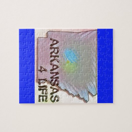 Leben-" Staats-Karten-Stolz-Entwurf "Arkansas 4 Puzzle (Horizontal)