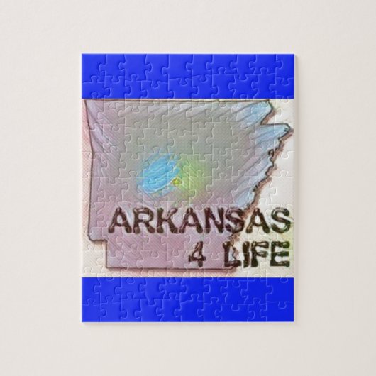 Leben-" Staats-Karten-Stolz-Entwurf "Arkansas 4 Puzzle (Vertikal)