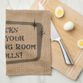 Leben stürzt, wenn Ihr Wohnzimmer rollt, RV Spaß Geschirrtuch (Viertel Falte)