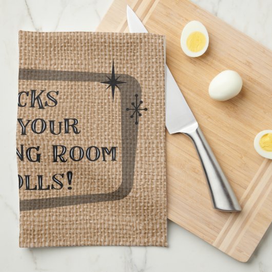 Leben stürzt, wenn Ihr Wohnzimmer rollt, RV Spaß Geschirrtuch (Viertel Falte)