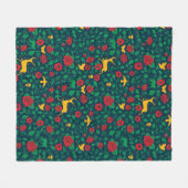 Leben-Symbole Frida Kahlos | Fleecedecke (Vorderseite (Horizontal))