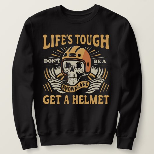 Leben Teig Helm Mann Leben Kragen Sweatshirt (Design vorne)