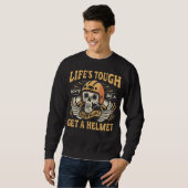 Leben Teig Helm Mann Leben Kragen Sweatshirt (Vorne ganz)