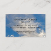 Leben-Trainer-blauer Himmel-motivierend Zitat Visitenkarte (Rückseite)